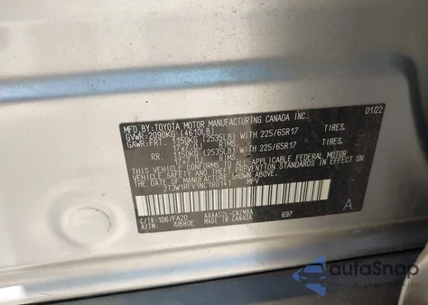 2022 Toyota Rav4 Xle from USA, damaged, VIN 2T3W1RFV1NC180141